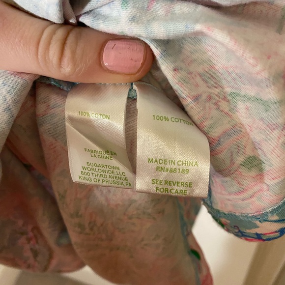 Lilly Pulitzer Floral Pink and Green Dress - Picture 6 of 7